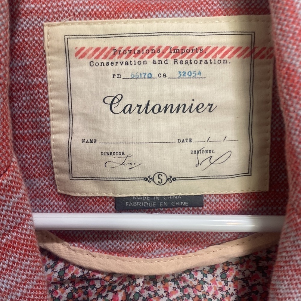 Anthropologie pink space dyed knit Cartonnier Blazer small - Picture 4 of 10